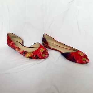 Nine West Peep Toe Flats